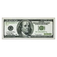 thumbnail image 1 of Ottomanson Machine Washable 100 Dollar Bill Non-Slip Rubberback 17x43 Money Rug, 17" x 43", Green/Multicolor, 1 of 7