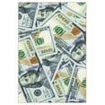thumbnail image 1 of Ottomanson 100 Dollar Bill Non-Slip Rubberback 3x5 Money Rug, 3'3" x 5', Multicolor, 1 of 8