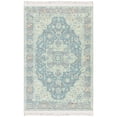 thumbnail image 1 of Ottomanson Machine Washable Cotton 2x3 Flatweave Area Rug for Entryway, 2' x 3', Greenish Blue Medallion, 1 of 9