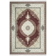 thumbnail image 1 of Ottomanson Machine Washable Cotton 4x6 Flatweave Area Rug for Living Room, 4' x 6', Bordeaux Medallion, 1 of 4