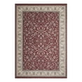 thumbnail image 1 of Ottomanson Machine Washable Cotton 5x7 Flatweave Area Rug for Living Room, 5' x 7', Brick Red Floral, 1 of 8