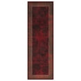 thumbnail image 1 of Ottomanson Machine Washable Non-Slip Rubberback Border 2x5 Indoor Runner Rug, 20" x 59", Red, 1 of 10