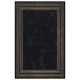 thumbnail image 1 of Ottomanson Machine Washable Non-Slip Rubberback Border 3x5 Indoor Area Rug, 3'3" x 5', Black, 1 of 9