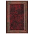 thumbnail image 1 of Ottomanson Machine Washable Non-Slip Rubberback Border 3x5 Indoor Area Rug, 3'3" x 5', Red, 1 of 9