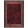 thumbnail image 1 of Ottomanson Machine Washable Non-Slip Rubberback Border 5x7 Indoor Area Rug, 5' x 6'6", Red, 1 of 9