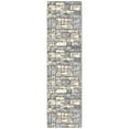 thumbnail image 1 of Ottomanson Boxes Kitchen Runner Rug 1'10" x 7' - Non Slip Low Pile Carpet, Gray, 1 of 15