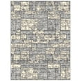 thumbnail image 1 of Ottomanson Boxes Area Rug 5' x 6'6" - Non Slip Low Pile Carpet, Gray, 1 of 9