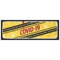 thumbnail image 1 of Ottomanson COVID-19 Sign Bathroom Runner Rug 20" x 59" - Non Slip Low Pile Carpet, Yellow, 1 of 11