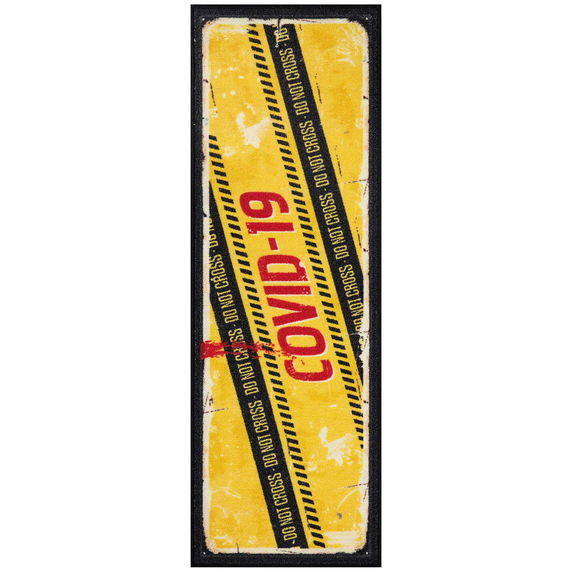 Ottomanson Machine Washable NonSlip Rubberback COVID19 Sign 2x5