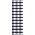 thumbnail image 1 of Ottomanson Machine Washable Non-Slip Rubberback Checkered Buffalo Plaid 2x5 Indoor Runner Rug, 20" x 59", Black, 1 of 15