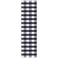 thumbnail image 1 of Ottomanson Non-Slip Kitchen Runner Rug 1'10.5" x 6' – Low Pile Stain Resistant Floor Mat, Buffalo Plaid Black/White, 1 of 14