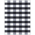 thumbnail image 1 of Ottomanson Buffalo Plaid Area Rug 5' x 6'6" - Non Slip Low Pile Carpet, Black/White, 1 of 9