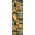 thumbnail image 1 of Ottomanson Non-Slip Hallway Runner Rug 20" x 59" Perfect for High Traffic Areas, Brown/Green Damask, 1 of 13