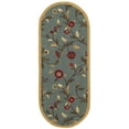 thumbnail image 1 of Ottomanson Non-Slip Hallway Runner Rug 20" x 59" Oval Perfect for High Traffic Areas, Seafoam Green Floral, 1 of 8