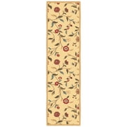 Ottomanson Floral Kitchen Runner Rug 1'10" x 6' - Non Slip Low Pile Carpet, Beige