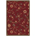 thumbnail image 1 of Ottomanson Floral Area Rug 3'3" x 4'7" - Non Slip Low Pile Carpet, Red, 1 of 11