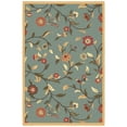 thumbnail image 1 of Ottomanson Floral Area Rug 3'3" x 4'7" - Non Slip Low Pile Carpet, Seafoam Green, 1 of 11