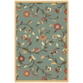 thumbnail image 1 of Ottomanson Floral Area Rug 3'3" x 4'7" - Non Slip Low Pile Carpet, Seafoam Green, 1 of 13