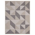 thumbnail image 1 of Ottomanson Non-Slip Small Area Rug for Entryway 2'3" x 3' Easy Clean & Durable Kitchen Mat, Beige Lines, 1 of 8