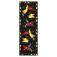 thumbnail image 1 of Ottomanson Machine Washable Non-Slip Rubberback Hot Peppers 2x5 Kitchen Runner Rug, 20" x 59", Black, 1 of 8