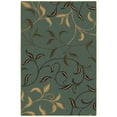 thumbnail image 1 of Ottomanson Non-Slip Area Rug for Living Room 3'3" x 5' Durable Low Profile Carpet, Seafoam Green Leaf, 1 of 11