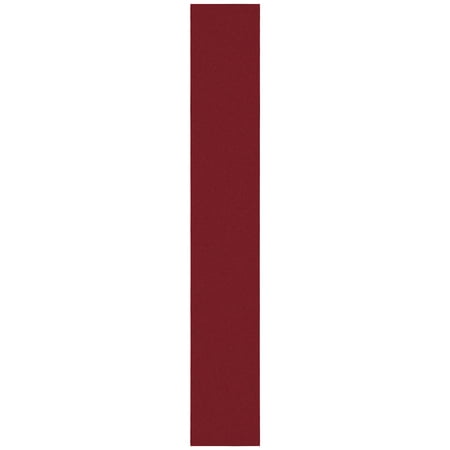 Ottomanson Non-Slip Rubberback Modern Solid 2x12 Indoor Runner Rug, 1'10" x 12', Red
