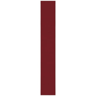 Ottomanson Non-Slip Rubberback Modern Solid 2x12 Indoor Runner Rug, 1'10" x 12', Red