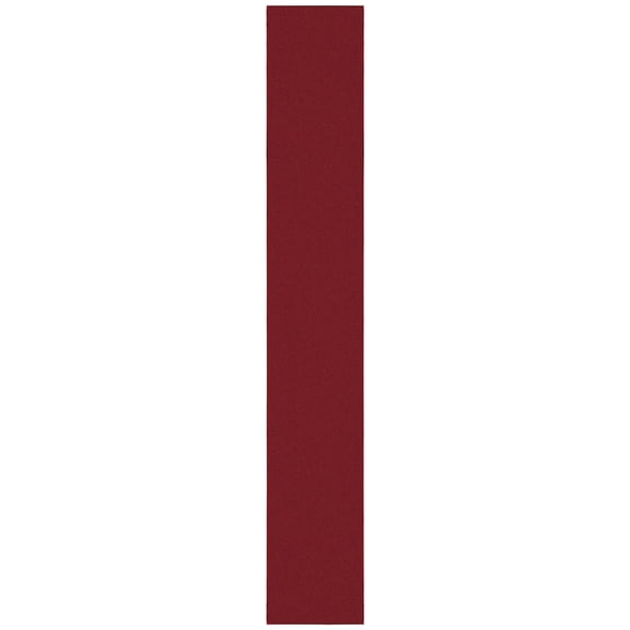 Ottomanson Solid Aisle Runner Rug 1'10" x 12' - Non Slip Low Pile Carpet, Red