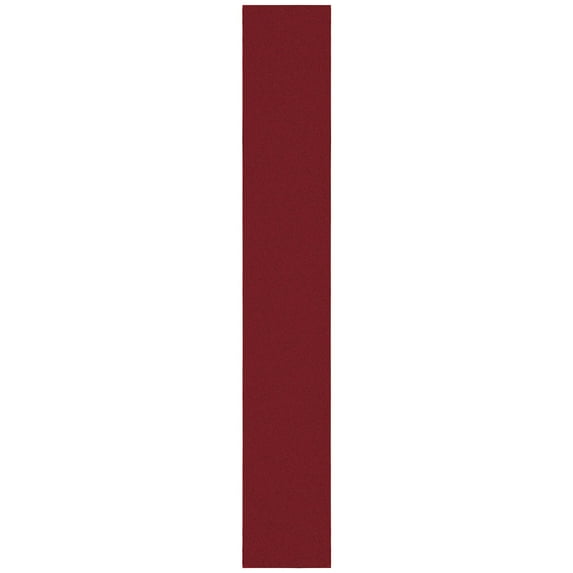 Ottomanson Solid Aisle Runner Rug 1'10" x 12' - Non Slip Low Pile Carpet, Red