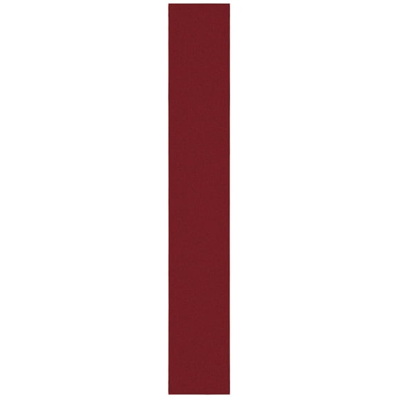 Ottomanson Solid Aisle Runner Rug 1'10" x 12' - Non Slip Low Pile Carpet, Red