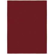Ottomanson Solid Indoor Doormat 2'3" x 3' - Non Slip Low Pile Area Rug for Entryway, Red