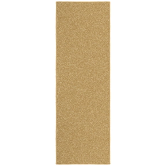 Ottomanson Non-Slip Rubberback Modern Solid 2x5 Indoor Runner Rug, 20" x 53", Beige