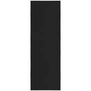 Ottomanson Solid Bathroom Runner Rug 20" x 53" - Non Slip Low Pile Carpet, Black