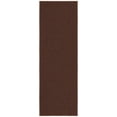 thumbnail image 1 of Ottomanson Solid Bathroom Runner Rug 20" x 53" - Non Slip Low Pile Carpet, Brown, 1 of 13