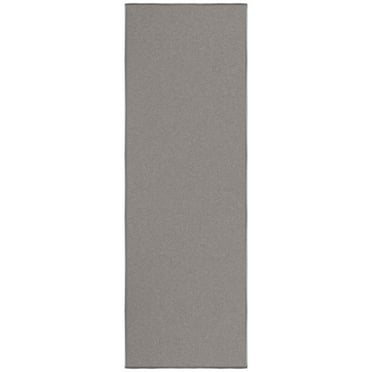 Ottomanson Non-Slip Rubberback Modern Solid 2x5 Indoor Runner Rug, 20" x 59", Gray