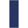 thumbnail image 1 of Ottomanson Solid Bathroom Runner Rug 20" x 59" - Non Slip Low Pile Carpet, Navy, 1 of 13