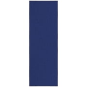 Ottomanson Non-Slip Hallway Runner Rug 2x5 Rubberback Solid Indoor Rug, 20 x 53, Navy
