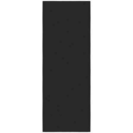 Ottomanson Solid Kitchen Runner Rug 2'2" x 6' - Non Slip Low Pile Carpet, Black