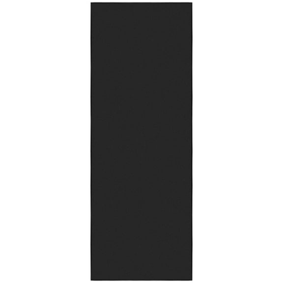 Ottomanson Non-Slip Rubberback Modern Solid 2x6 Indoor Runner Rug, 2'2" x 6', Black
