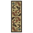 thumbnail image 1 of Ottomanson Paisley Bathroom Runner Rug 20" x 59" - Non Slip Low Pile Carpet, Beige, 1 of 7