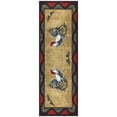 thumbnail image 1 of Ottomanson Machine Washable Non-Slip Rubberback Rooster 2x5 Kitchen Runner Rug, 20" x 59", Beige Wavy, 1 of 9