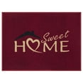 thumbnail image 1 of Ottomanson Machine Washable Non-Slip Rubberback Sweet Home 2x3 Indoor Area Rug, 2' x 3', Red, 1 of 8