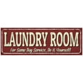 thumbnail image 1 of Ottomanson Non-Slip Rubberback Text 2x5 Laundry Room Runner Rug 20" x 59", Red, 1 of 11