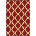 thumbnail image 1 of Ottomanson Trellis Area Rug 3'3" x 5' - Non Slip Low Pile Carpet, Red, 1 of 11