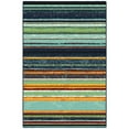 thumbnail image 1 of Ottomanson Striped Area Rug 3'3" x 5' - Non Slip Low Pile Carpet, Multicolor, 1 of 11