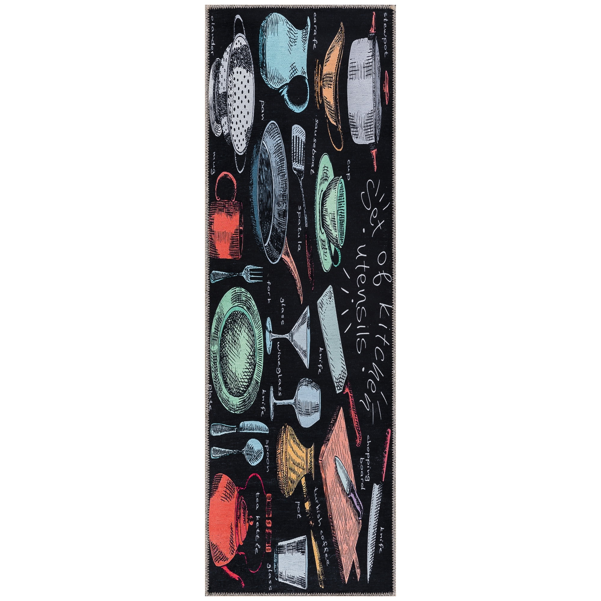 Machine washable kitchen runner