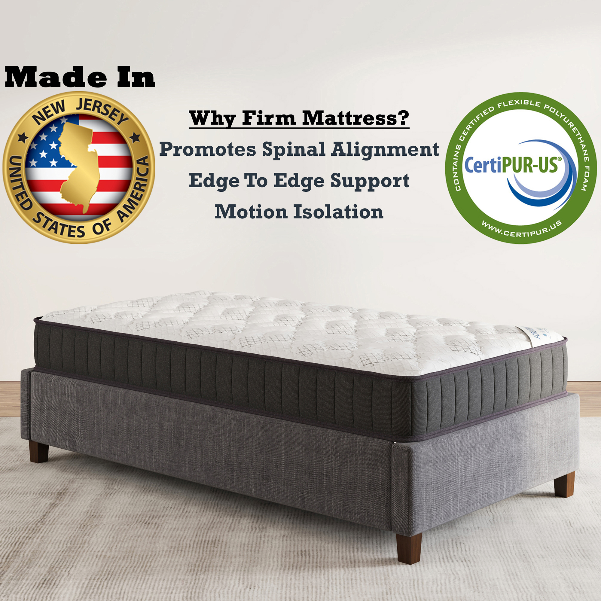DreamFoam Dreams Medium Firm 9" Pocketed Coil Mattress