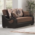 thumbnail image 1 of Ottomanson Metropolis Sleeper Loveseat, Dark Brown Microsuede, 1 of 7