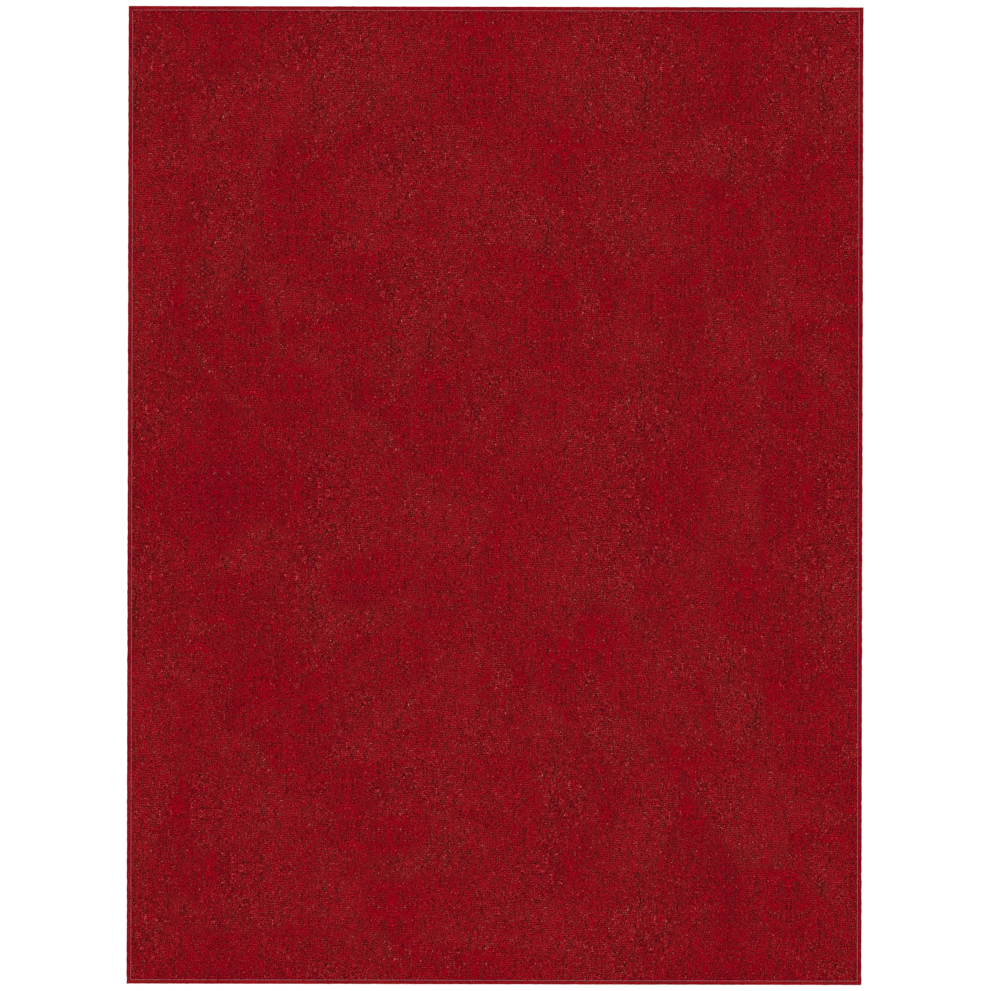 Ottomanson Non-Slip Area Rug for Living Room 2'7" x 5' Stain-Resistant Low Pile Floor Carpet, Red