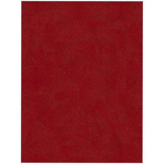 Ottomanson Non-Slip Area Rug for Living Room 2'7" x 5' Stain-Resistant Low Pile Floor Carpet, Red